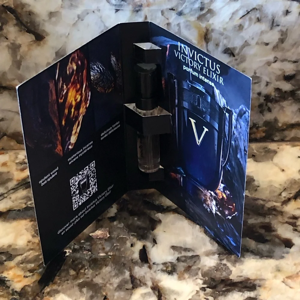 Paco Rabanne Invictus Victory Elixir Sample Vial Spray Card